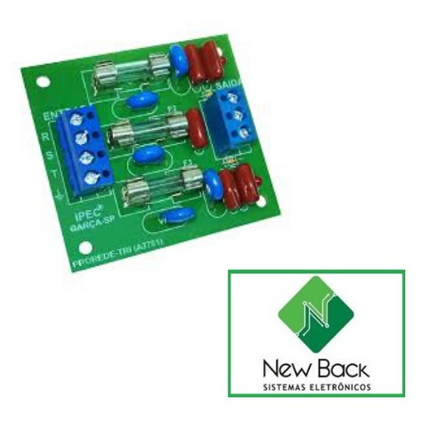 PROTETOR DE REDE TRIFASICO PLACA NEW BACK 01 UNIDADE 100% ORIGINAL NEW BACK