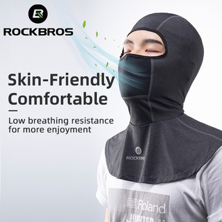 ROCKBROS Máscara De Cachecol Verão Face Ciclismo Treinamento De Pesca Rosto Balaclava À Prova De Vento Macio Esporte Motocicleta Capacete
