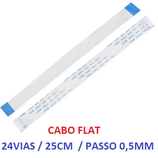 Cabo Flat 24vias 25cm Passo De 0.5mm   P/ DVD´S