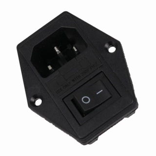 2 * Tomada de Força Tripolar C14 com Chave e Porta Fusível em Oferta na Shopee