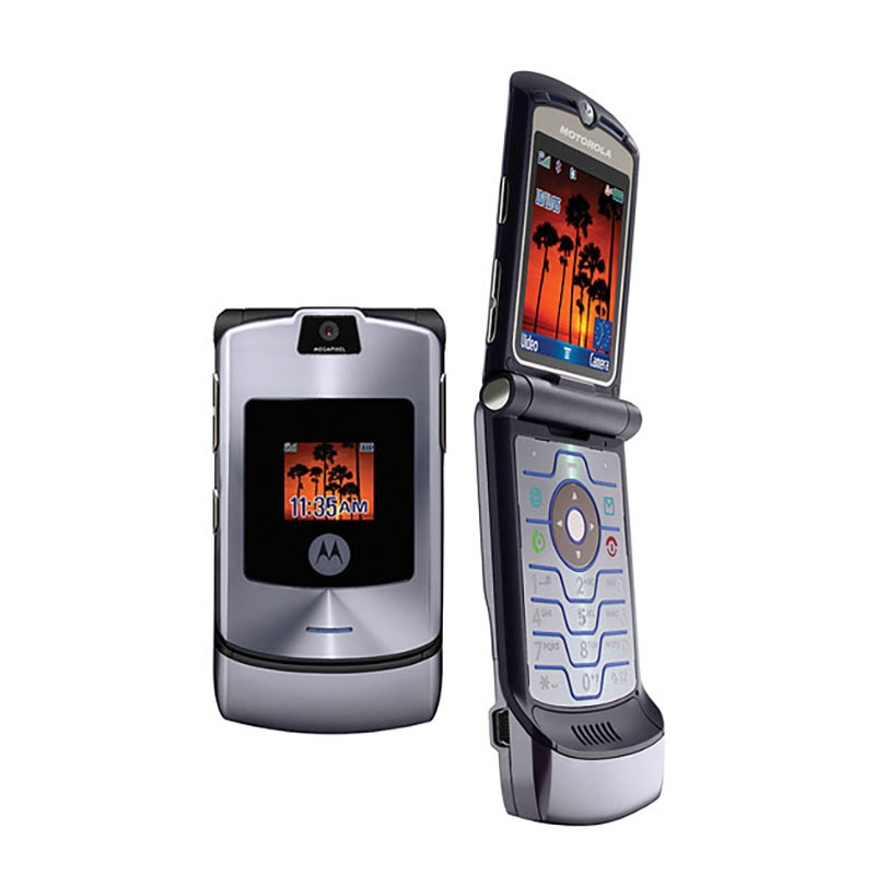 Motorola RAZR V3i UNLOCKED Telefone Celular GSM Flip Bluetooth Garantia De Um Ano