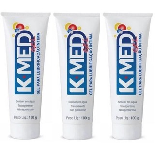 Kit com 3 K-med Gel Lubrificante Intimo Cimed 100g Kmed - Prazer Sexual