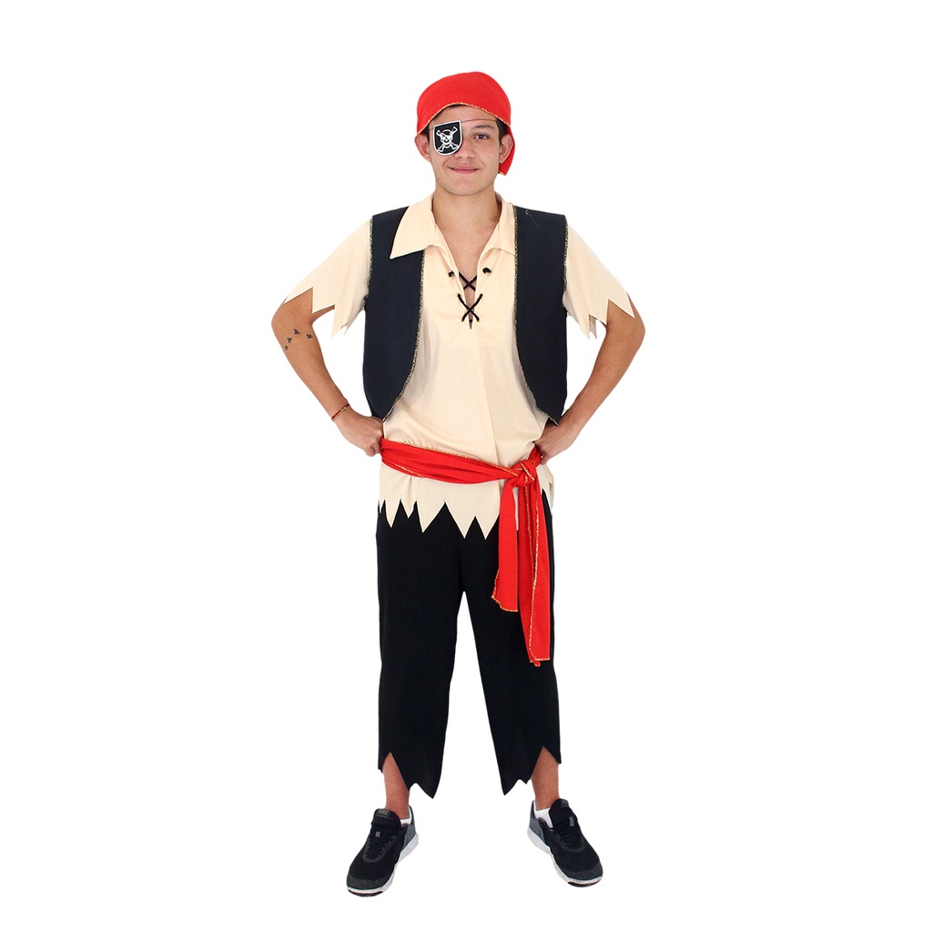 Fantasia Pirata Masculino Adulto Halloween