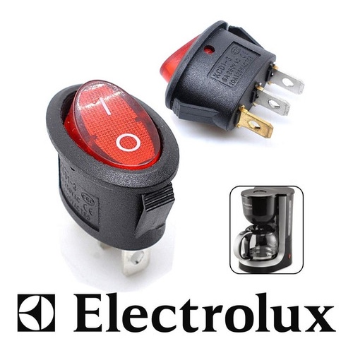 Interruptor Chave Botão Liga Desliga Cafeteira Electrolux OVAL