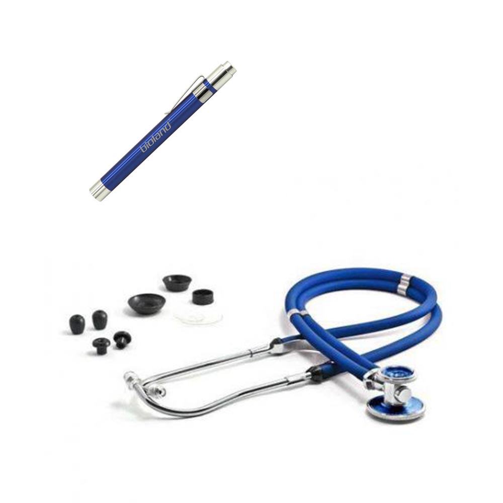 Kit Estetoscópio Duplo Rappaport Bioland ER200 com Lanterna Bioland Led