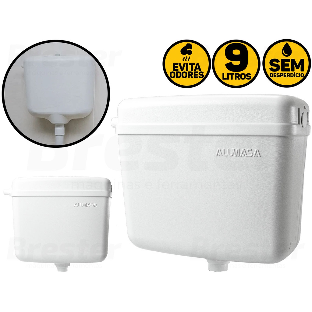 Caixa De Descarga 9 Litros Alumasa Branca 2000/2325 - Home & Living