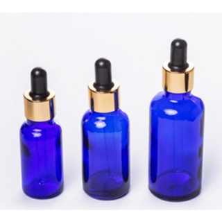 Conta gotas azul tampa dourada rosca 18 caixa c/ 10 unidades em Oferta na Shopee