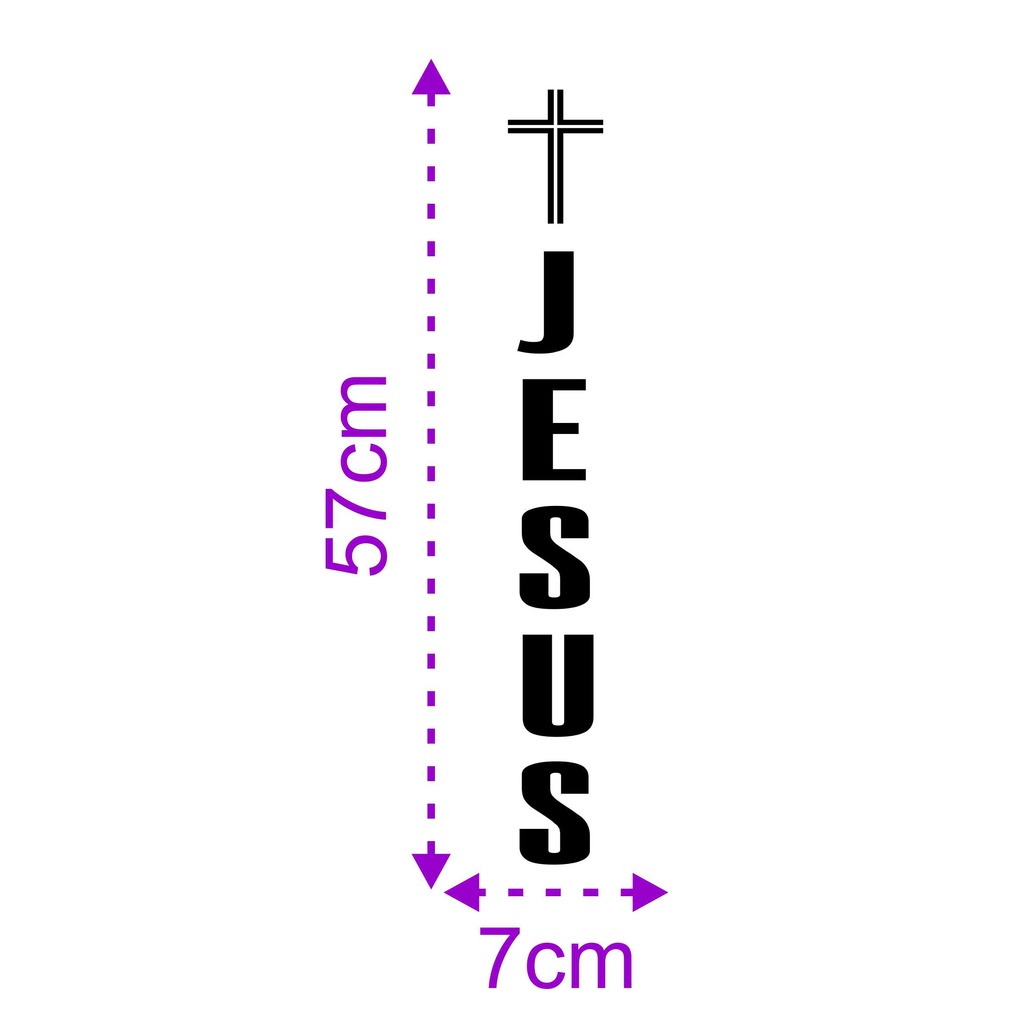 Adesivo (57x07cm) Jesus+Cruz P/ Púlpito Igreja Fé PULP - LM007
