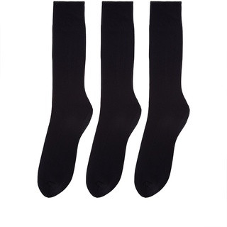 Kit Três Meias Cano Médio Selene Social 37-44 Preto