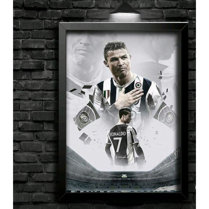 Quadro Decorativo - Jogador Cristiano Ronaldo - Cr7 - Craques Do Futebol - Camisa 7 - Time E Esporte - Craque