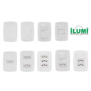 Tomada Interruptor Com Placa 2P 10A/ 110/220V Linha Ilumi Lev