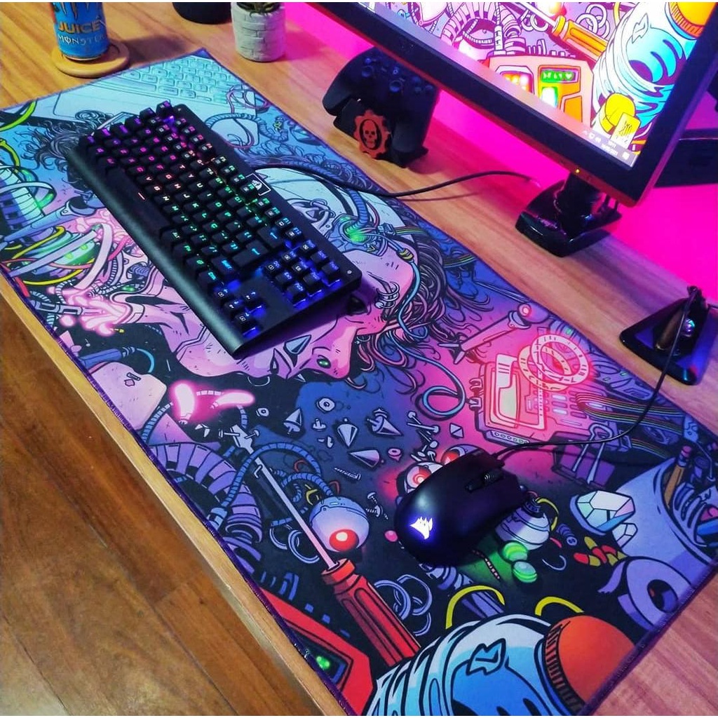 Mousepad Gamer 90x55 - Tema CYBERPUNK