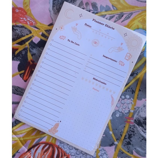 Bloco Planner diário astrologia | planejamento | bloco organização pessoal