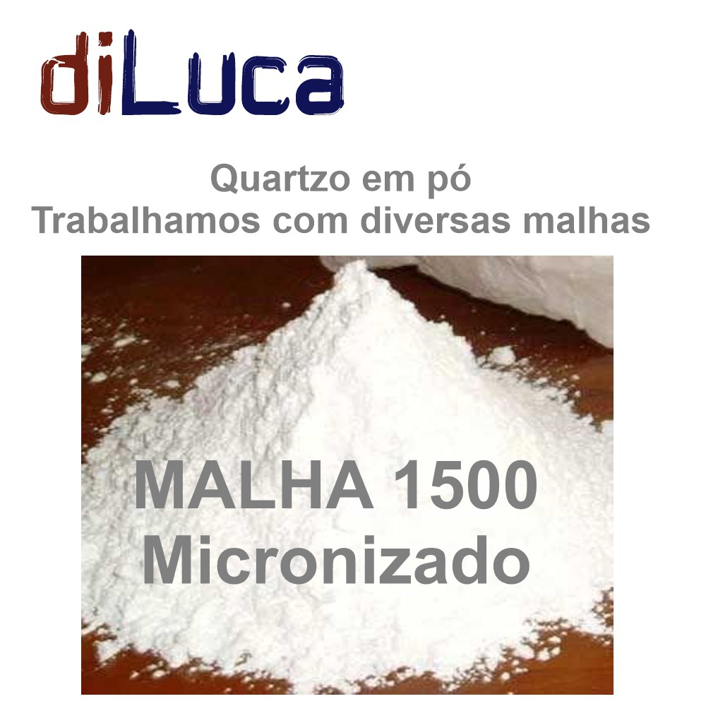 Quartzo em pó - Malha 1500 - Dióxido de Silício