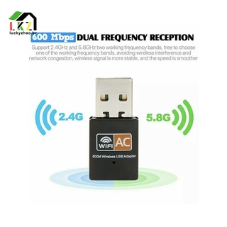【LKZ】600 Mbps 2.4/5 Ghz Usb Dual Band Adaptador Sem Fio WiFi Dongle 802.11 Ac Laptop Pc