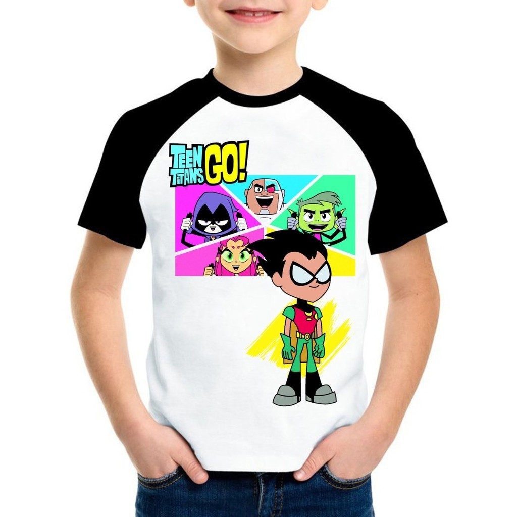 Camiseta Camisa Jovens Titãs Teen Titans Robin Ravena