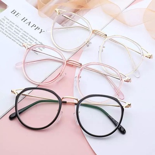 Óculos Minimalista Estilo Olho de Gato Preto Rosa Transparente Anti Luz Azul S7689