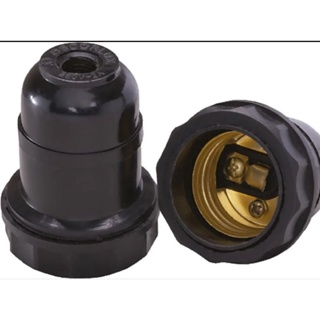 Bocal soquete abajur e27 com rosca preto e branco em Oferta na Shopee