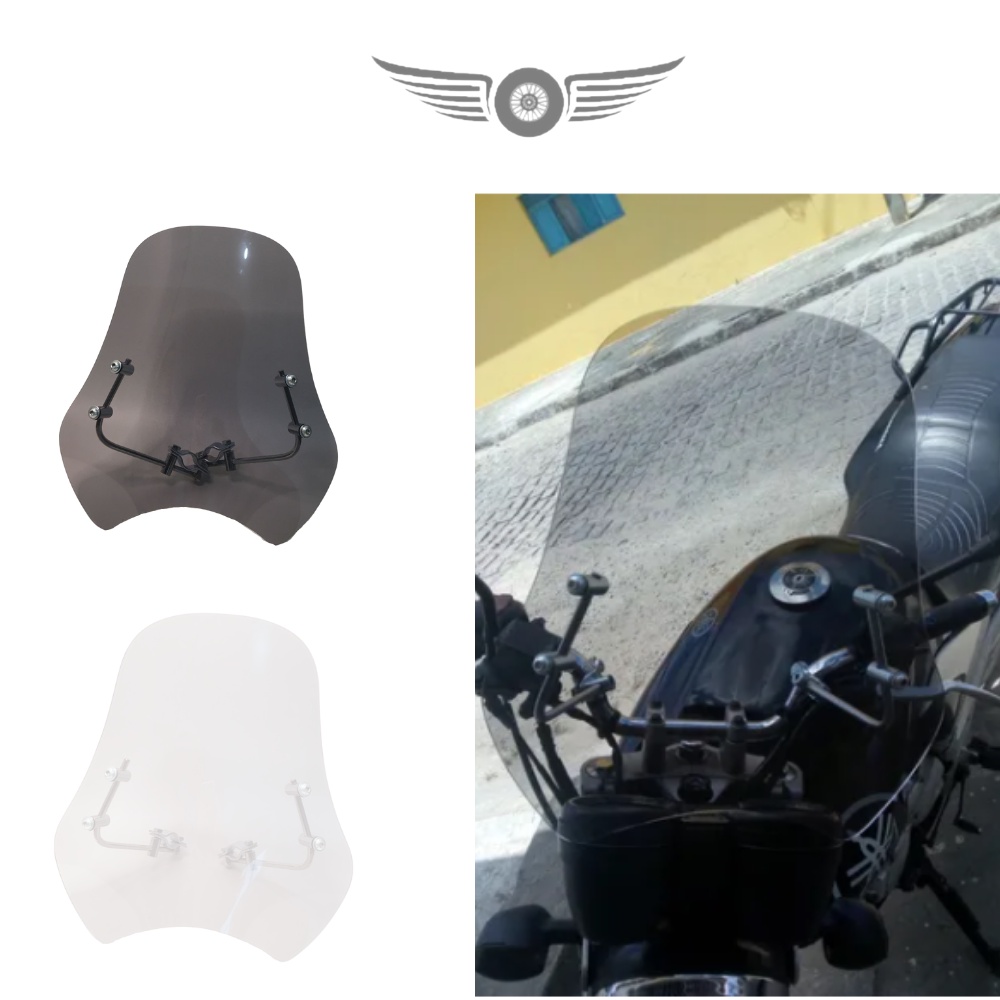 Bolha Parabrisa Para Moto Dafra Horizon 150/250 3 MM - Cristal ou Fume