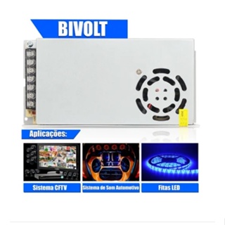Fonte Chaveada 12v 50a 600w Bivolt P/ Câmera Cftv Fita Led em Oferta na Shopee