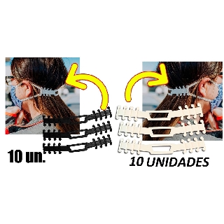 10 Extensores De Máscara Cirúrgica - Promoção! Protetor de Orelhas - KIT Extensores Prendedor Para Elástico Máscara Cirúrgica em Oferta na Shopee