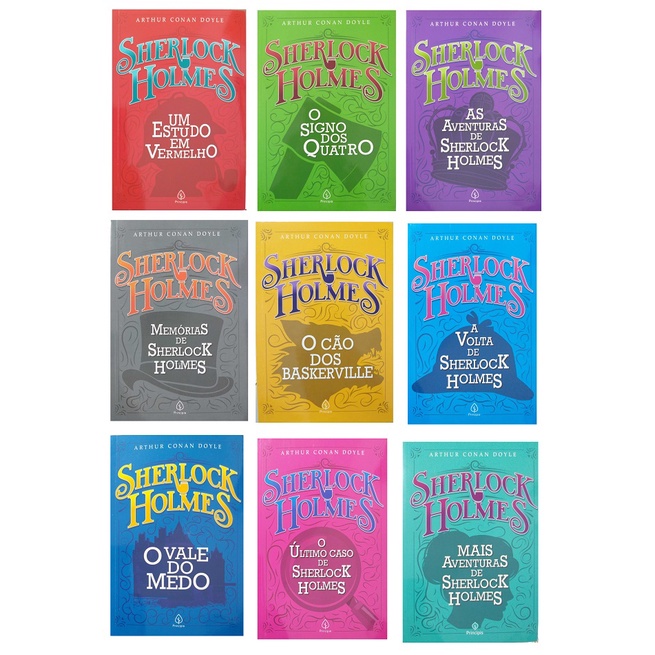 Combo Completa 9 Livros Sherlock Holmes de Arthur C. Doyle em Oferta na Shopee