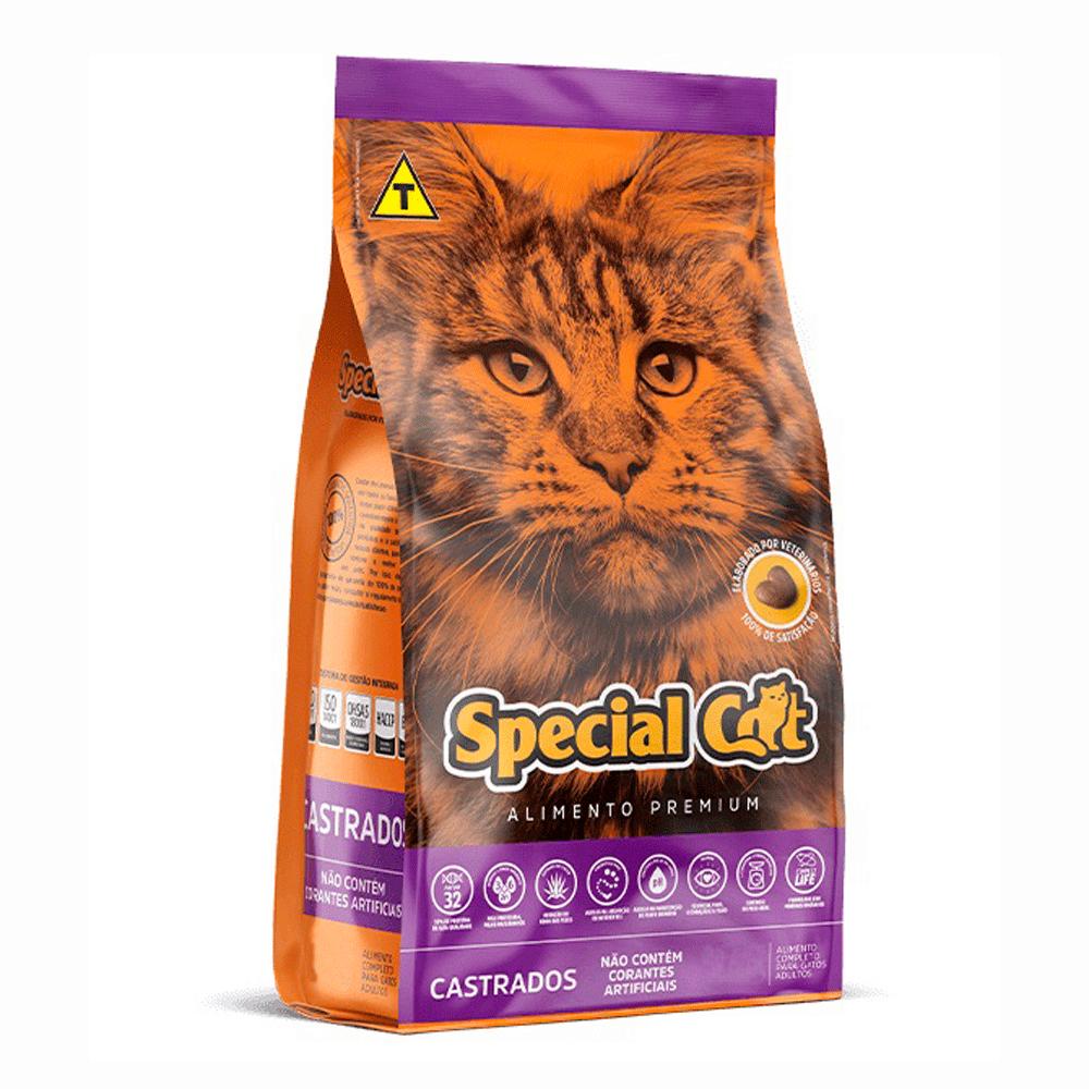 Racao Special Cat Adultos Castrados 20kg em Oferta na Shopee