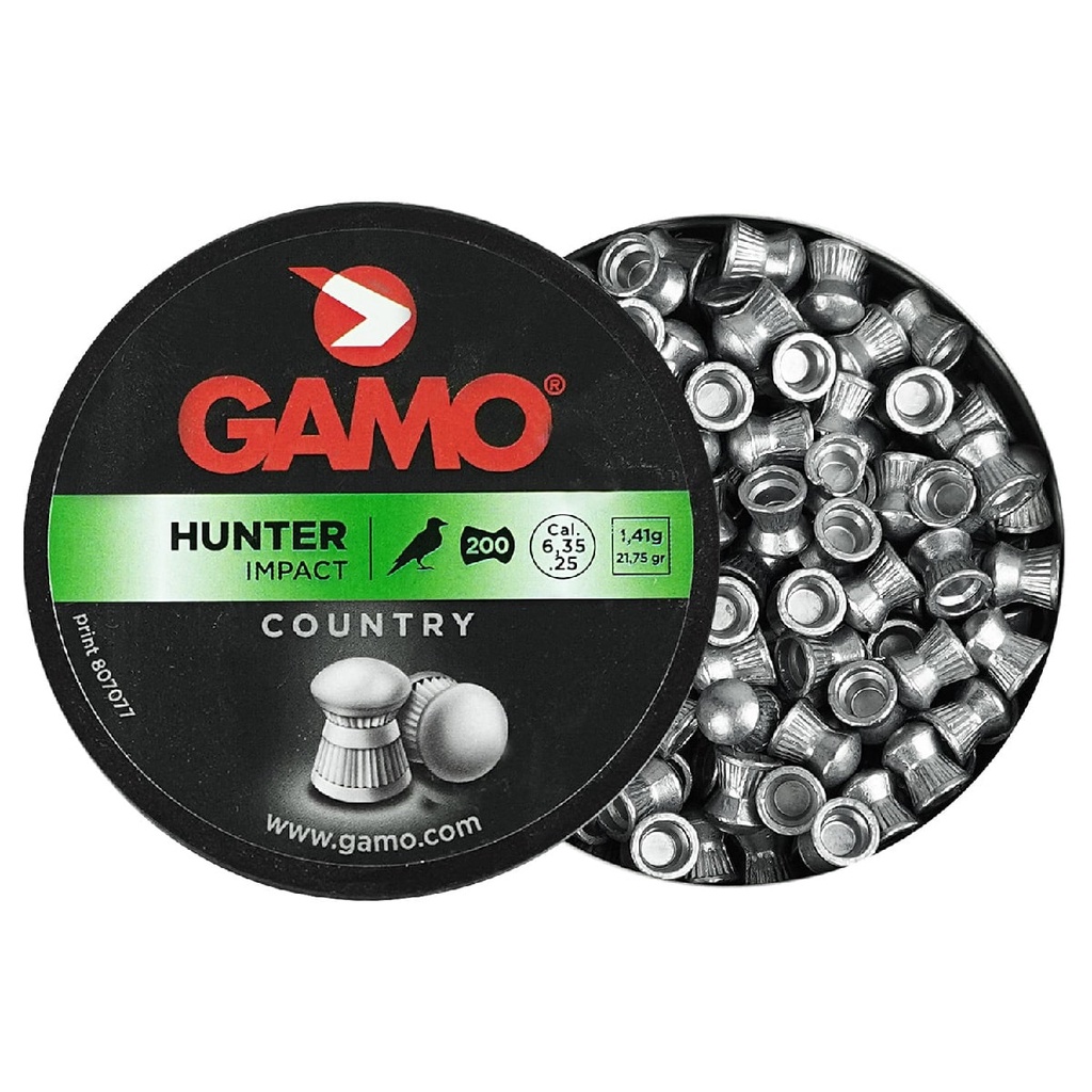 Chumbinho Gamo Country Hunter Impact Cal .25 6.35mm 200un em Oferta na Shopee