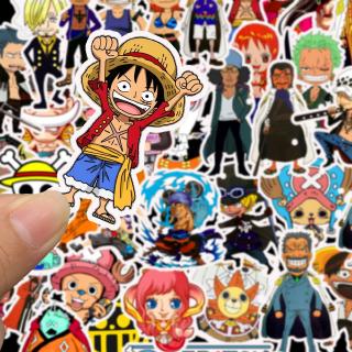 50pcs/pack Anime ONE PIECE Autocolantes Luffy Para Carro Mochila De PVC Laptop Decalque De Bicicleta À Prova D