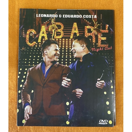 CD E DVD LEONARDO E EDUARDO COSTA CABARE CAPA PAPELÃO