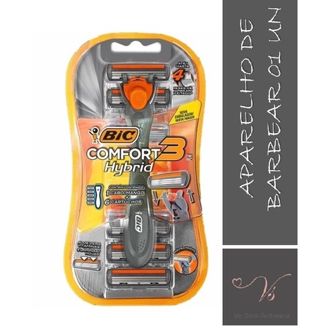 Aparelho de barbear Bic Comfort Hybrid c/ 06 cartuchos
