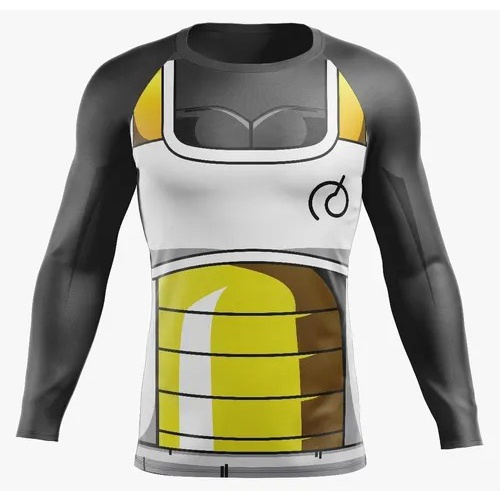Camiseta Vegeta Manga Longa Comprida Uniforme Dragon Ball Adulto E Infantil