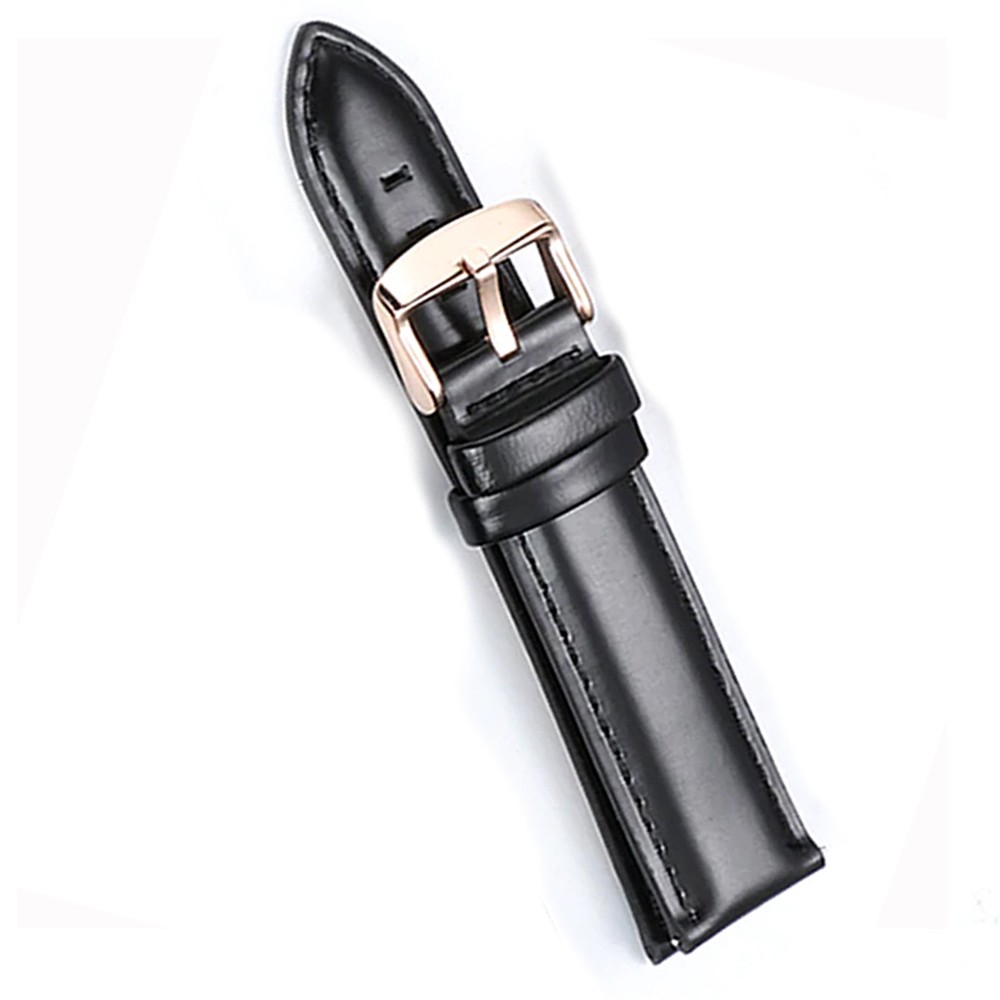 Pulseira de Couro Liso Preto para Relógio Chilli Beans Com encaixe de 18mm