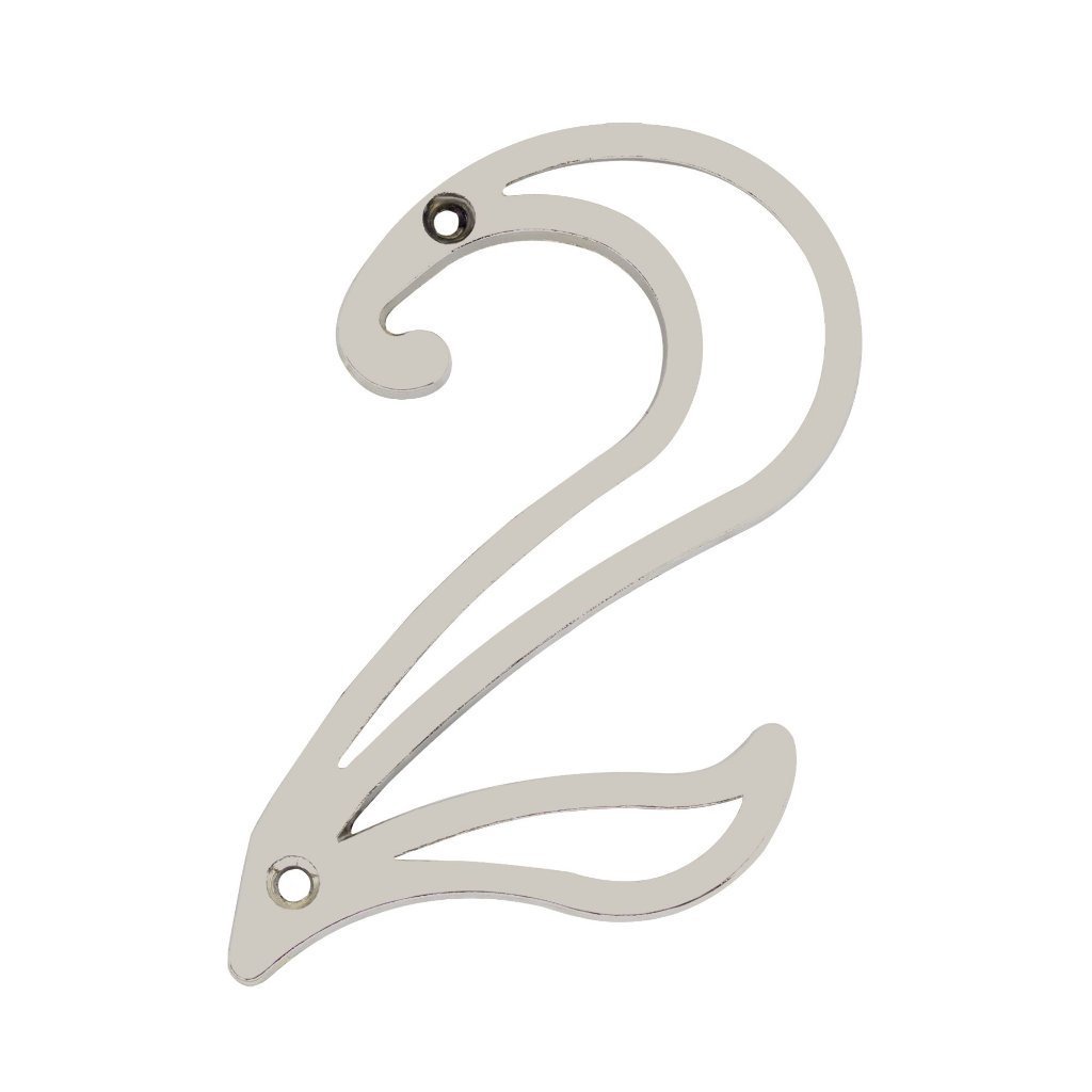 Número Residencial Nº 2 De Zamac Niquelado - Silvana