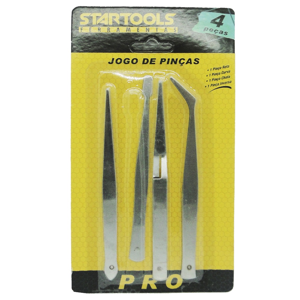 Jogo de Pinça de Metal 4 Peças Profissional Ferramentas