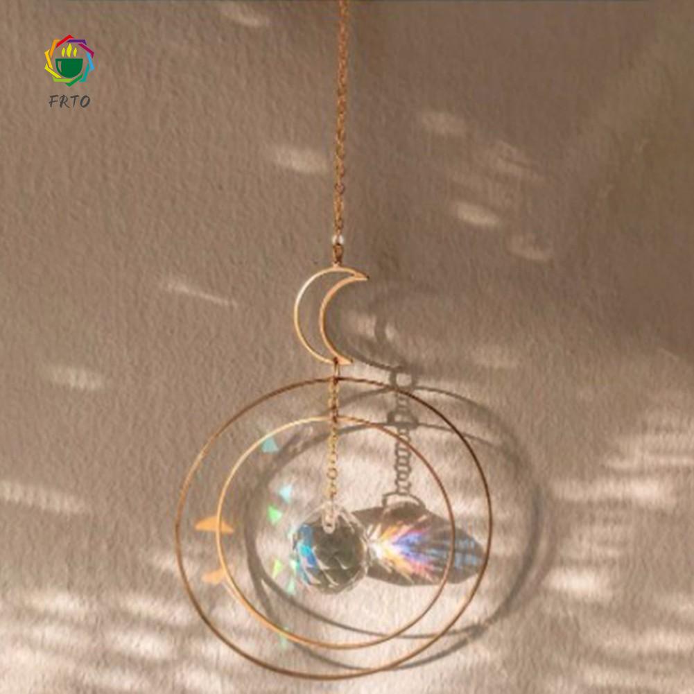 Patioer Crystals Sun Catcher 9 Pieces Hanging Suncatcher Beads Crystal Glass Prisms Pendant Chandelier Lamps Chain Lamps Light Pendants Hanging Ornament for Window Home Office Garden Decoration 