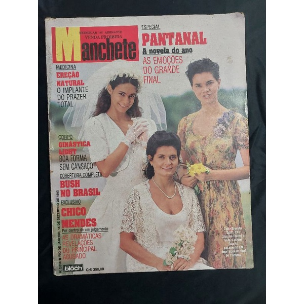 Revista Manchete Novela Pantanal Dez/1990
