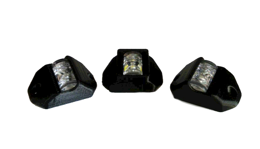 Kit Luz De Navegação Bb/bo E Alcançado Jet Ski Em Led Cor Preta 12v