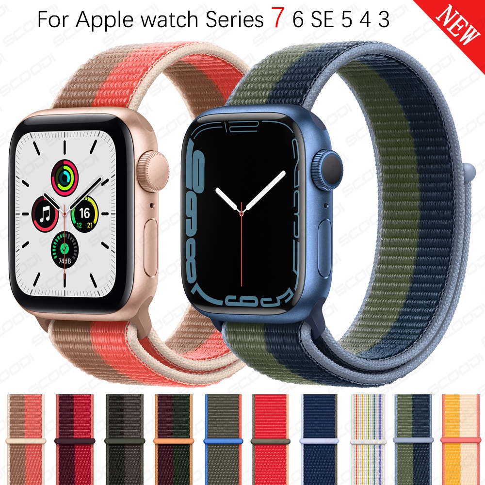 Pulseira De Nylon Tecido para Apple Watch Ultla Série 8 7 6 SE 5 4 3