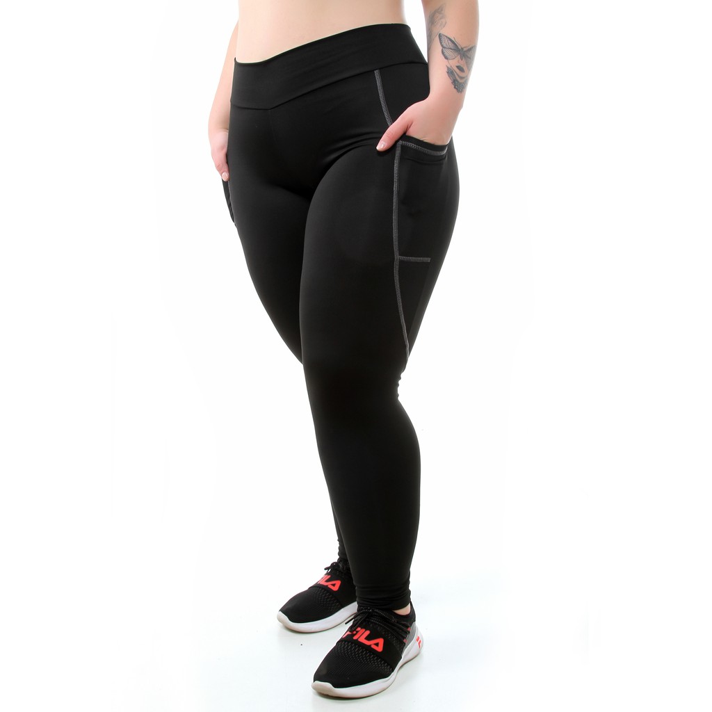 Calça Com Bolso Plus Size 10647 em Oferta na Shopee