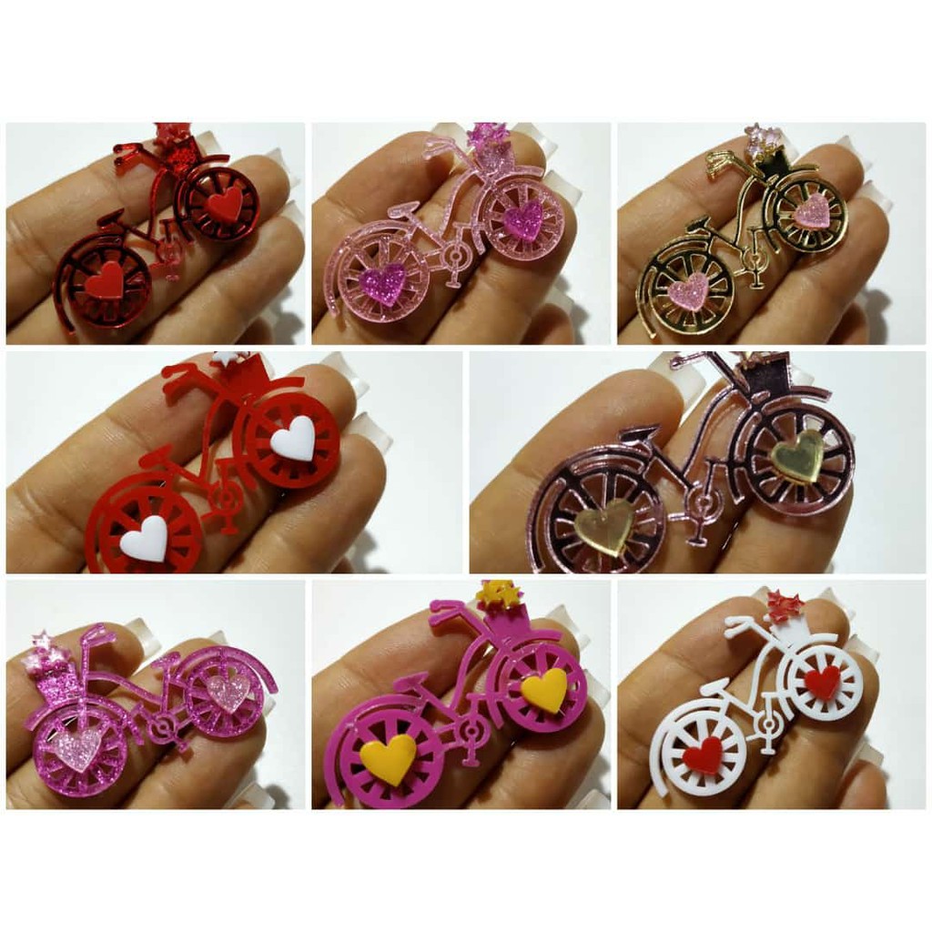 Bicicleta Em Acrilico Para Laços