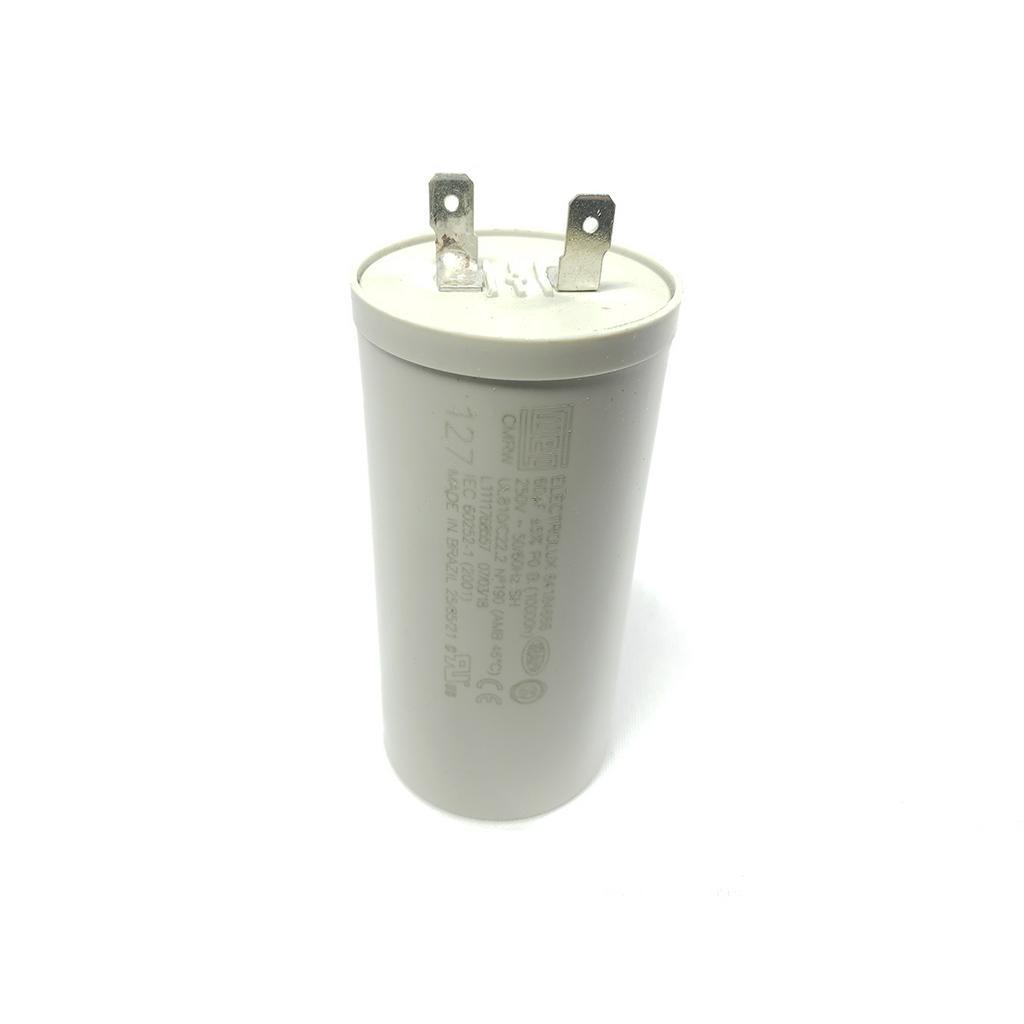 Capacitor 127V 60MF Para Lavadora De Roupas Electrolux LTR08 LE08A LM08A - 64184666
