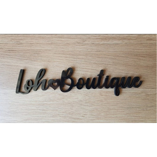 Aplique Nome Em Mdf Nome Loja Personalizado  Para Parede Nfe
