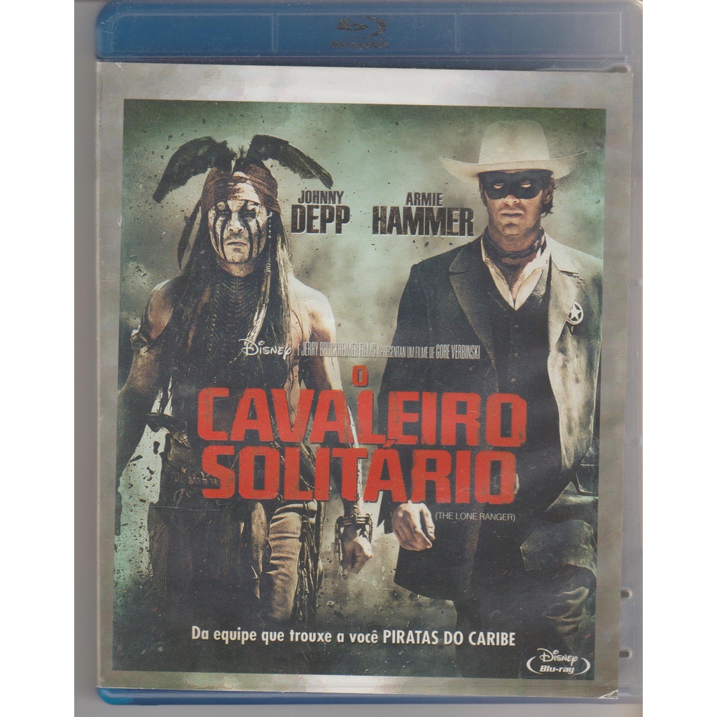 Blu-ray O Cavaleiro Solitário 2013 Johnny Depp, Armie Hammer