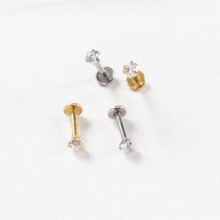 Piercing Labret Aço Cirúrgico Fecho Plug Coração Zircônia / Helix, Tragus, Conch, Nariz, Boca-Medusa e Outros em Oferta na Shopee