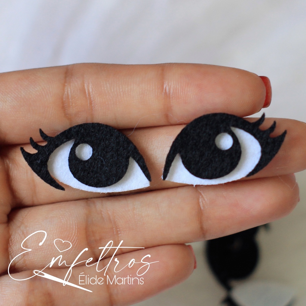 Recorte olhos em feltro - 10 Pares - Corte a laser em Oferta na Shopee