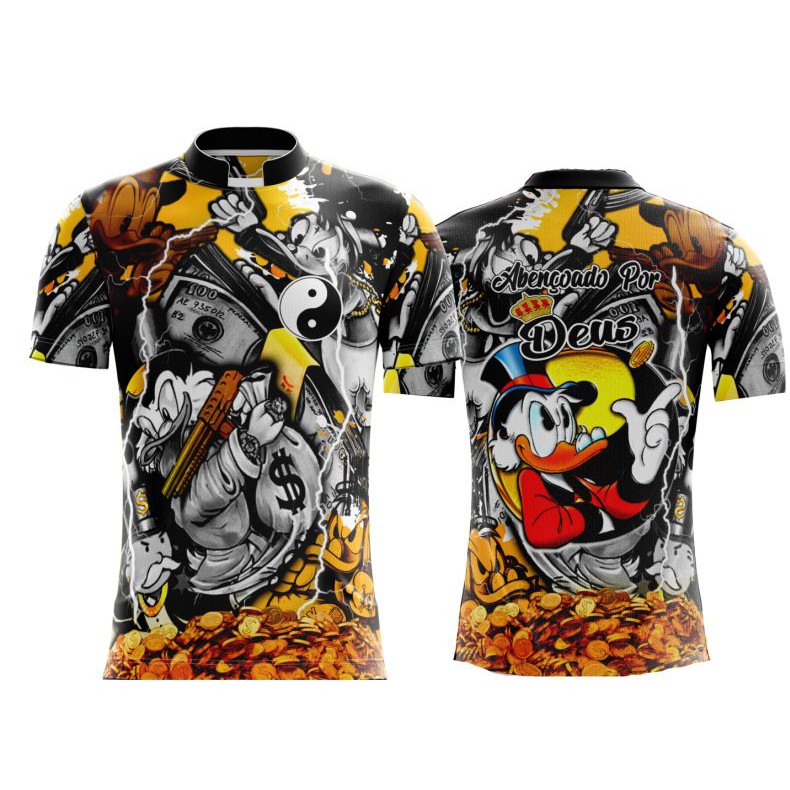 Camisa de quebrada tio patinhas favela abençoado por Deus money cash #12