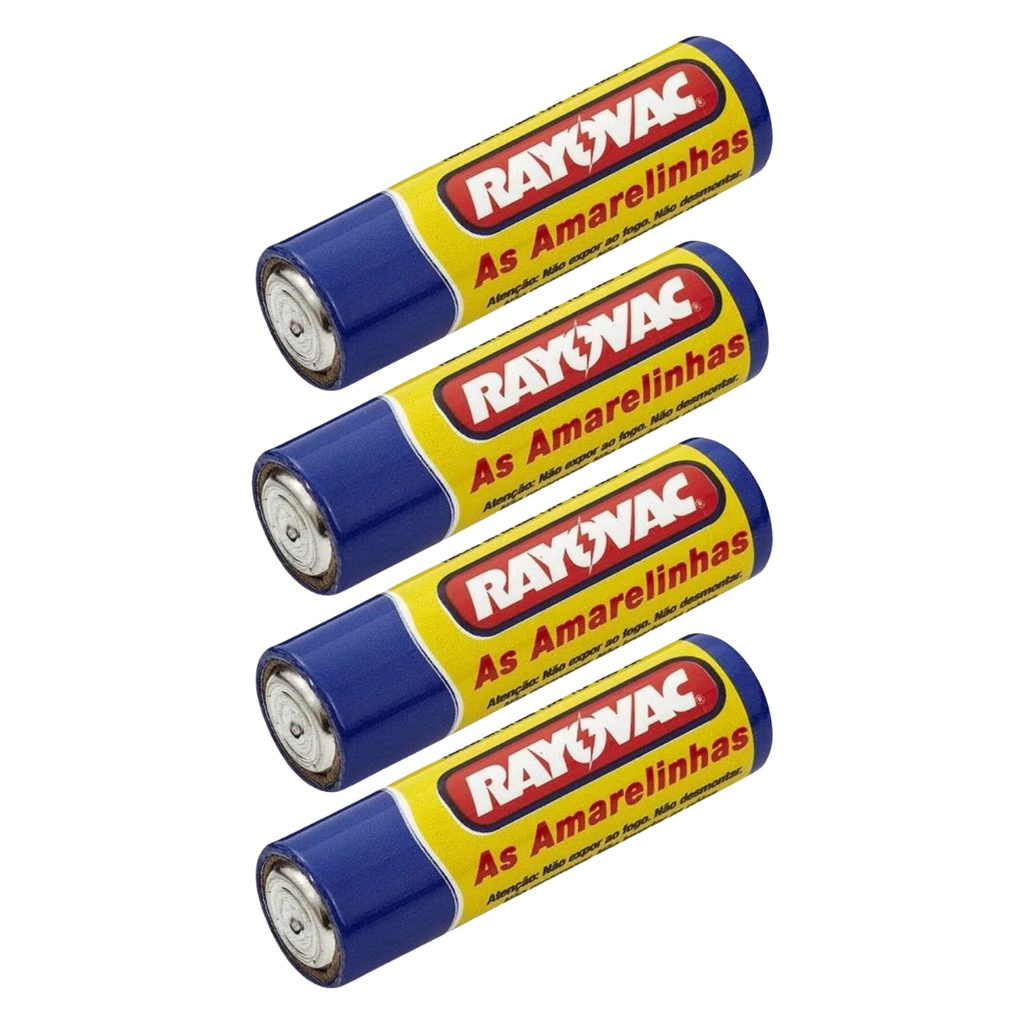 Pilha AA Comum 24, 32 ou 40 Und Rayovac Amarelinhas