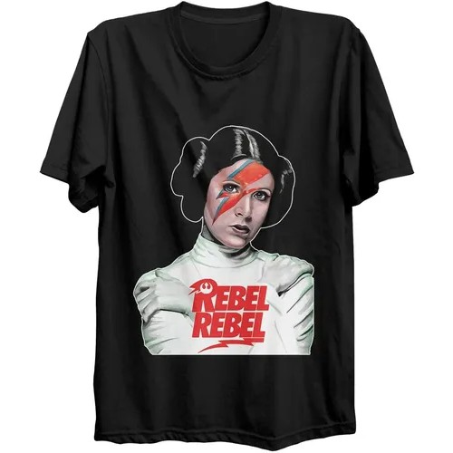 squeeze home mustard Camisa Camiseta Unissex Star Wars Princesa Leia David Bowie | Shopee Brasil