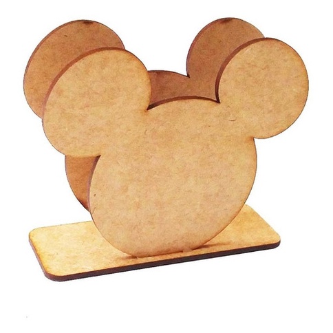 Pacote Com 15 Porta Guardanapos EM  MDF Modelo Mickey Festa Aniversário Lembrancinha Decoração De Festa - Amoratto